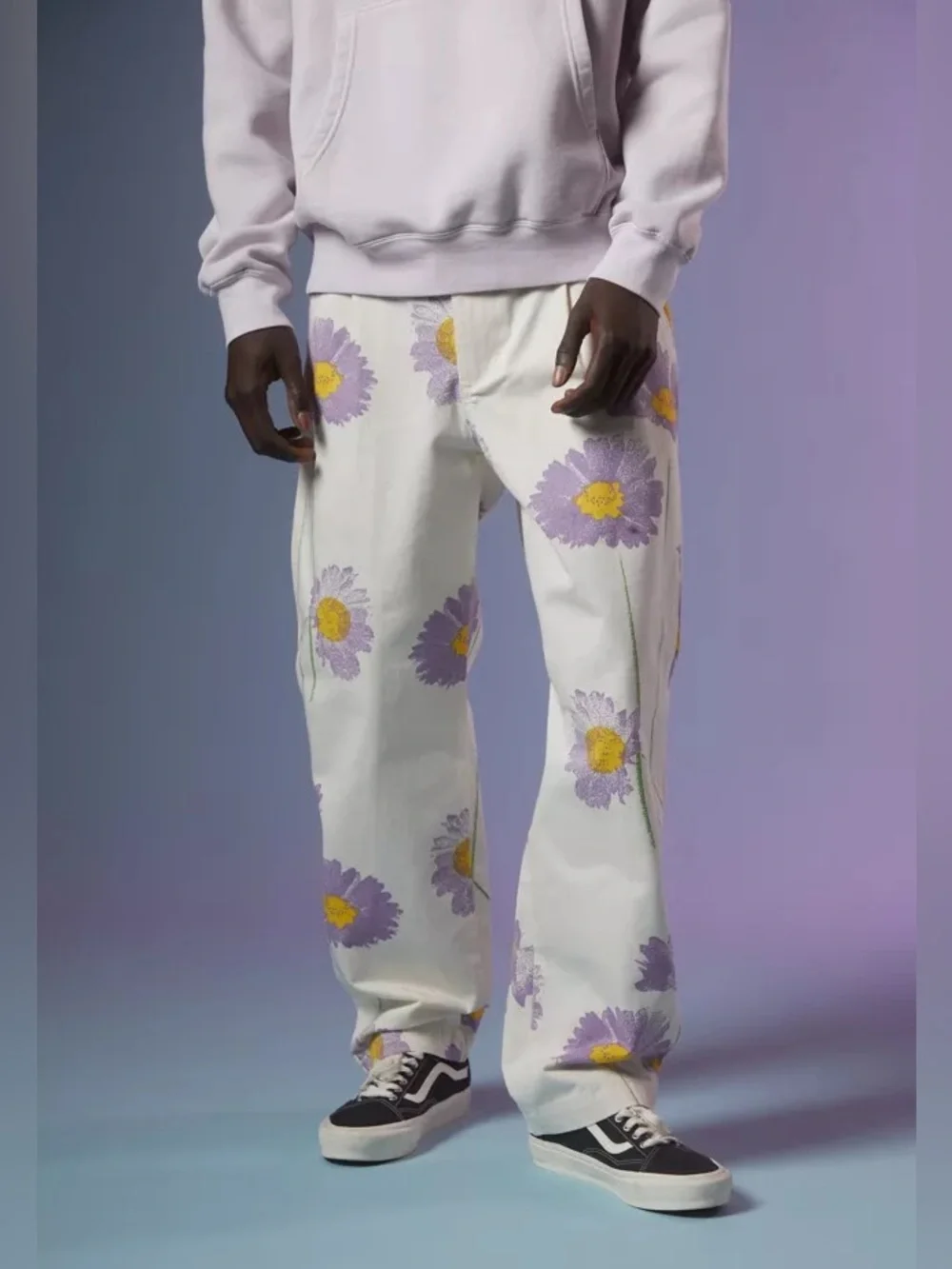 OBEY Printed Flowers Pleated Chino Pant Sz 32x30 Unisex  (Ago A-2)